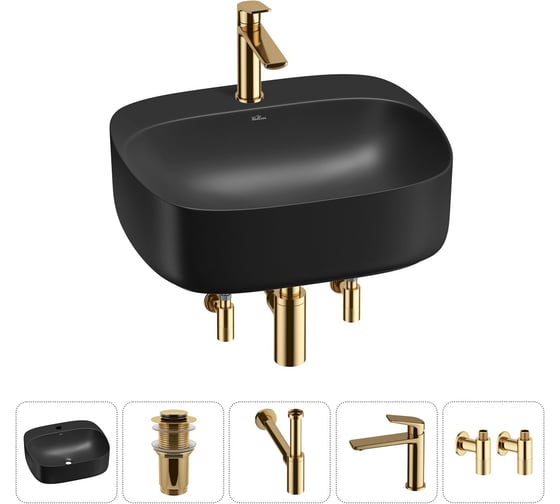 Набор Wellsee 5 в 1 Ideal накладная раковина 50x42 см 20214166R 1