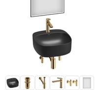 Набор Wellsee 6 в 1 Ideal накладная раковина 42x42 см 20218693R