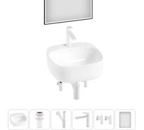 Набор Wellsee 6 в 1 Ideal накладная раковина 42x42 см 20218678R