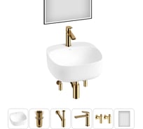 Набор Wellsee 6 в 1 Ideal накладная раковина 42x42 см 20218685R