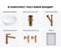 Набор Wellsee 6 в 1 Ideal накладная раковина 42x42 см 20218685R 12