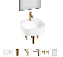 Набор Wellsee 6 в 1 Ideal накладная раковина 42x42 см 20218677R