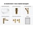 Набор Wellsee 6 в 1 Ideal накладная раковина 42x42 см 20218677R 12