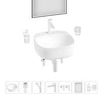 Набор Wellsee 7 в 1 Ideal накладная раковина 42x42 см 20218690R