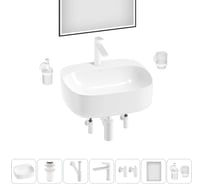Набор Wellsee 7 в 1 Ideal накладная раковина 50x42 см 20218706R