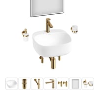 Набор Wellsee 7 в 1 Ideal накладная раковина 42x42 см 20218689R