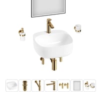 Набор Wellsee 7 в 1 Ideal накладная раковина 42x42 см 20218681R