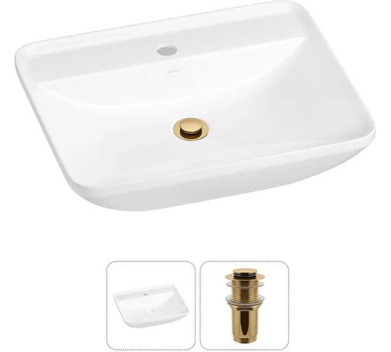 Набор Wellsee 2 в 1 Cute Twin S накладная раковина 55x42 см 20213372R 1