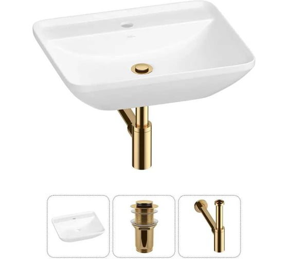 Набор Wellsee 3 в 1 Cute Twin S накладная раковина 55x42 см 20213376R 1
