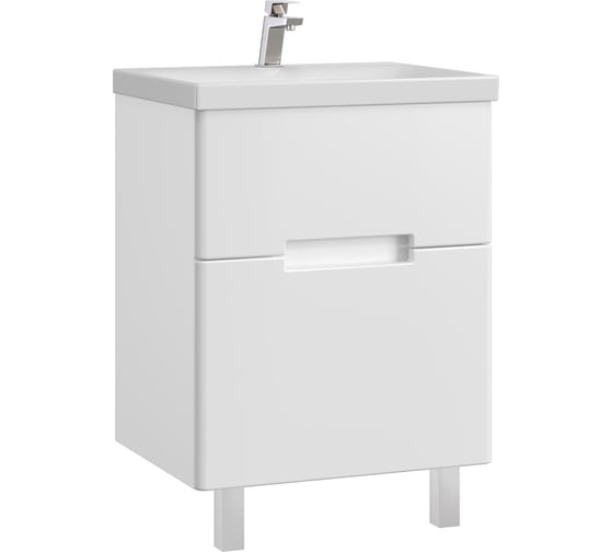 Тумба с раковиной RUVANN NIKA 50 + Moduo 50 в ванную напольная Т.NIKA.П-50Н-KIT-MOD