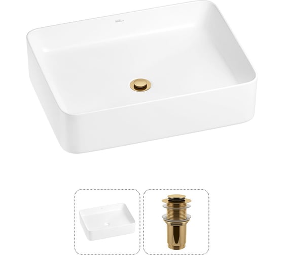 Набор Wellsee 2 в 1 Mint накладная раковина 50x38 см 20212479R 1