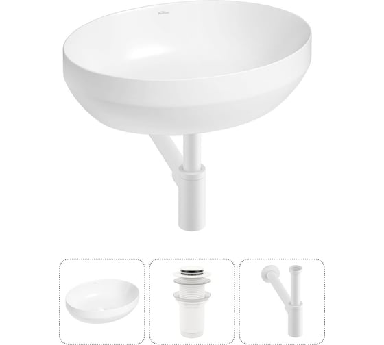 Набор Wellsee 3 в 1 Air Gap R накладная раковина 50x36 см 20212396R 1