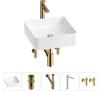 Акционный набор Wellsee 5 в 1 FreeDom 2.0 накладная раковина 36x36 см 20214405R