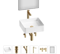 Акционный набор Wellsee 6 в 1 FreeDom 2.0 накладная раковина 36x36 см 20217845R