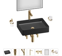 Акционный набор Wellsee 7 в 1 FreeDom 2.0 накладная раковина 51x40 см 20217928R