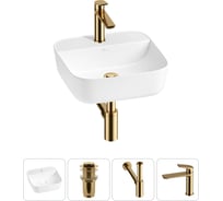 Акционный набор Wellsee 4 в 1 Preen накладная раковина 40x40 см 20214297R