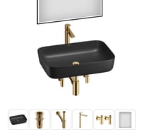 Акционный набор Wellsee 6 в 1 Preen накладная раковина 50x40 см 20218301R