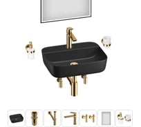 Акционный набор Wellsee 7 в 1 Preen накладная раковина 50x40 см 20218346R