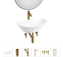 Акционный набор Wellsee 6 в 1 Dulcet Tones накладная раковина 36x25 см 20218563R