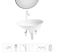 Набор Wellsee 6 в 1 Faze Moment накладная раковина 55x32 см 20218754R