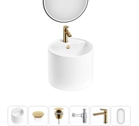 Набор Wellsee 6 в 1 M1 Limited Edition подвесная раковина 45x45 см 20219060R