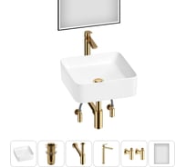 Набор Wellsee 6 в 1 Mint накладная раковина 38x38 см 20218881R