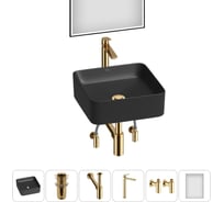 Набор Wellsee 6 в 1 Mint накладная раковина 38x38 см 20218889R