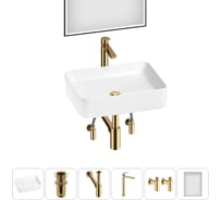 Набор Wellsee 6 в 1 Mint накладная раковина 50x38 см 20218895R