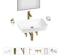 Набор Wellsee 7 в 1 Cromulent накладная раковина 56x40 см 20219001R