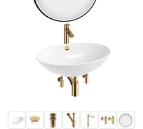 Набор Wellsee 7 в 1 Bliss накладная раковина 63x42 см 20218838R