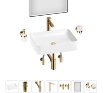 Набор Wellsee 7 в 1 Mint накладная раковина 50x38 см 20218899R