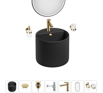 Набор Wellsee 7 в 1 M1 Limited Edition подвесная раковина 45x45 см 20219070R