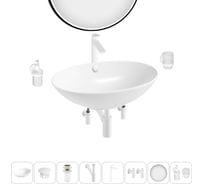 Набор Wellsee 8 в 1 Bliss накладная раковина 63x42 см 20218840R