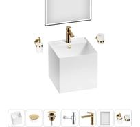 Набор Wellsee 7 в 1 M1 Limited Edition подвесная раковина 42x42 см 20219086R