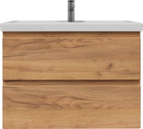 Тумба с раковиной RUVANN STELLO 70 + Фостер 70 в ванную подвесная голд крафт Т.STELLO-GK.П-70П-KIT-FOS