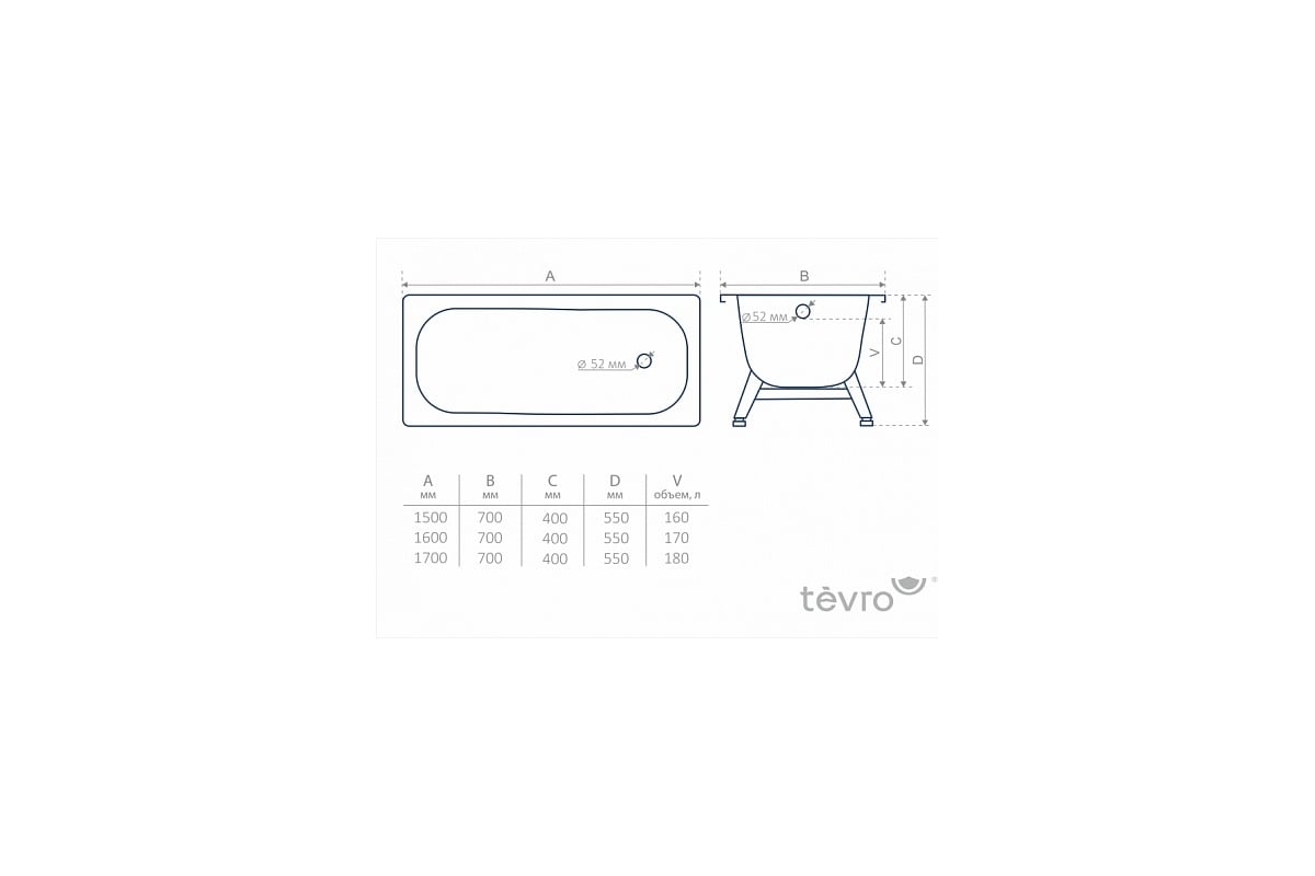 Ванна стальная tevro. Ванна Tevro 170. Tevro ванна стальная 170x70x40. Стальная ванна viz Tevro. Опорная подставка для ванны виз схема.