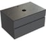 Комплект RAVAL: тумба подвесная DECENT 80 антрацит + раковина накладная Aqueduto ESPIRAL овальная 390x600, белый матовый AQDRAVSETDE220 3