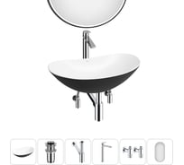 Набор Wellsee 6 в 1 Carefree Dove накладная раковина 60x36 см 20218383R