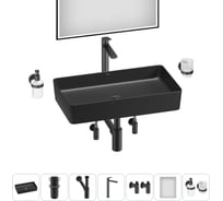 Набор Wellsee 7 в 1 FreeDom 2.0 накладная раковина 60x34 см 20217951R