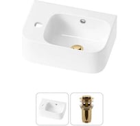Комплект Wellsee 2 в 1 Lavinia Boho Bathroom Sink накладная/подвесная раковина 37x25 см 20216527R