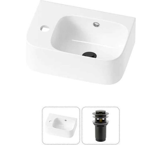 Комплект Wellsee 2 в 1 Lavinia Boho Bathroom Sink накладная/подвесная раковина 37x25 см 20216526R