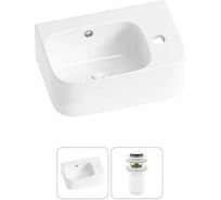 Комплект Wellsee 2 в 1 Lavinia Boho Bathroom Sink накладная/подвесная раковина 37x25 см 20216556R