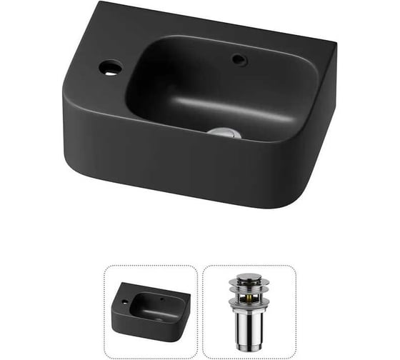 Комплект Wellsee 2 в 1 Lavinia Boho Bathroom Sink накладная/подвесная раковина 37x25 см 20216541R