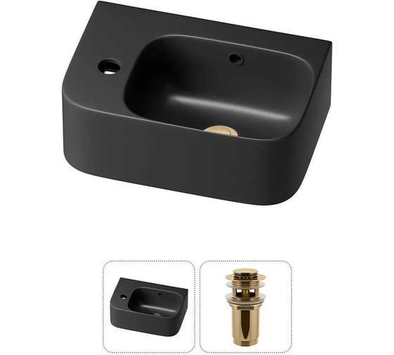 Комплект Wellsee 2 в 1 Lavinia Boho Bathroom Sink накладная/подвесная раковина 37x25 см 20216543R