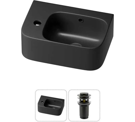Комплект Wellsee 2 в 1 Lavinia Boho Bathroom Sink накладная/подвесная раковина 37x25 см 20216542R