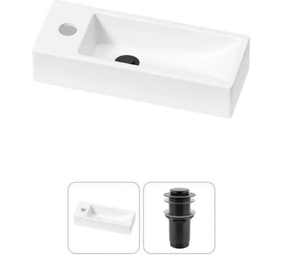 Комплект Wellsee 2 в 1 Lavinia Boho Bathroom Sink накладная/подвесная раковина 38x14 см 20215910R 1