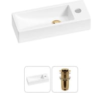 Комплект Wellsee 2 в 1 Lavinia Boho Bathroom Sink накладная/подвесная раковина 38x14 см 20215939R