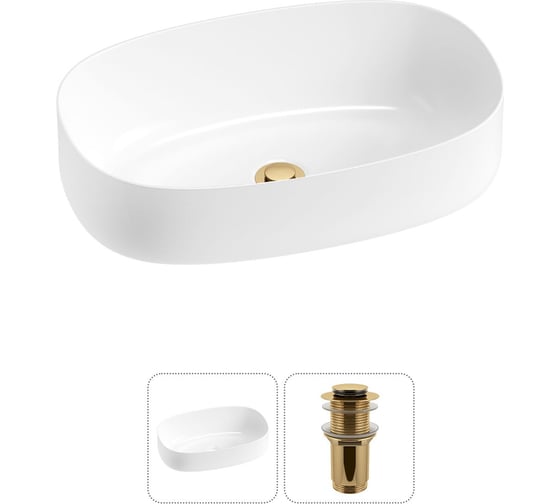 Комплект Wellsee 2 в 1 Lavinia Boho Bathroom Sink накладная раковина 55x35 см 20215823R