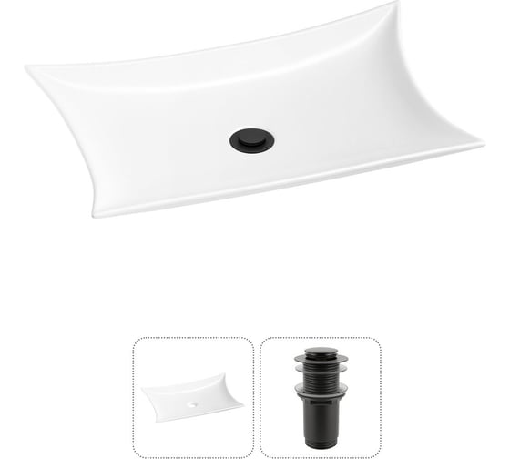 Комплект Wellsee 2 в 1 Lavinia Boho Bathroom Sink накладная раковина 59x39 см 20215288R