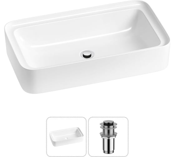Комплект Wellsee 2 в 1 Lavinia Boho Bathroom Sink накладная раковина 75x40 см 20215332R